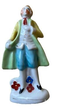 Vintage Made In Occupied Japan Porcelain Figurine 4” Colonial Victorian Man